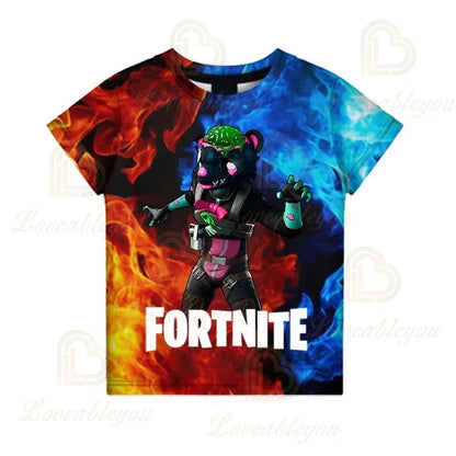 T-shirt Battle Royale Fortnite Victory per bambini, top per bambine e bambini, abbigliamento Harajuku, magliette 3D per bambini, 2025 NUOVO DESIGN