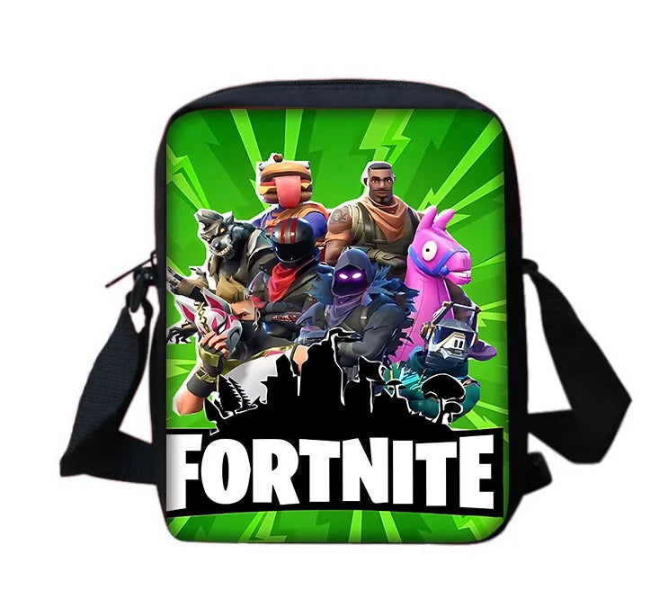 Beliebter FortniteS Schulrucksack für Kinder mit Umhängetasche und Federtaschen – Schultaschen für Jungen und Mädchen, ideales Geschenk