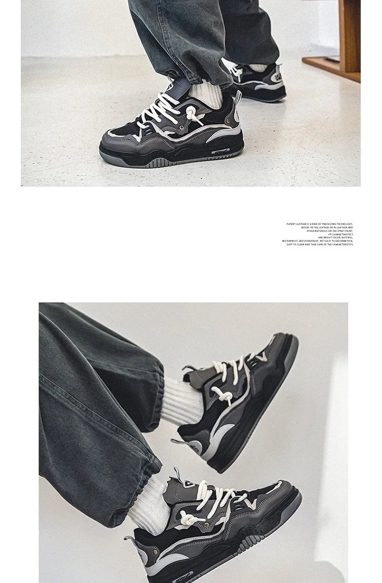 New Mesh Men's Casual Sneakers Comfortable Male Running Shoes for Men Lace-up Platform Skateboard Shoes Student Sports Sneakers