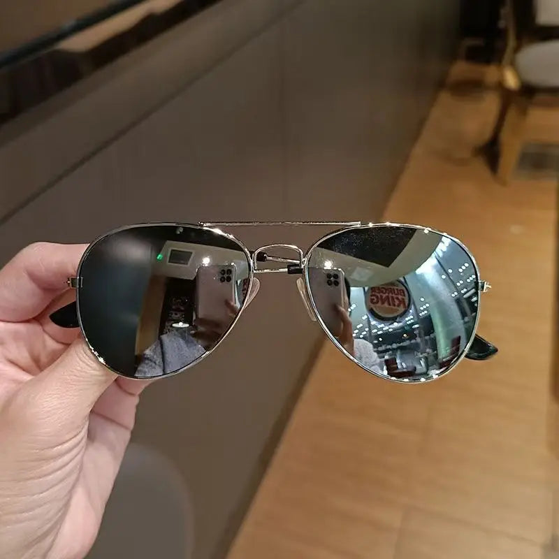 Classic Pilot Children Sunglasses UV400 Metal Vintage Driving Sun Glasses Outdoor Cute Girl Boy Fashion Summer UV Kids Eyewear