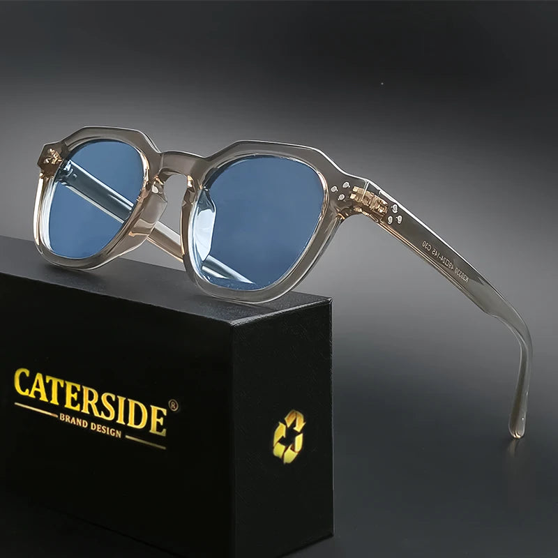 Caterside New Retro Polarized Men Sunglasses Square TR90 Frame Women Sun Glasses Outdoor Driving Fishing High Quality UV400 Gift