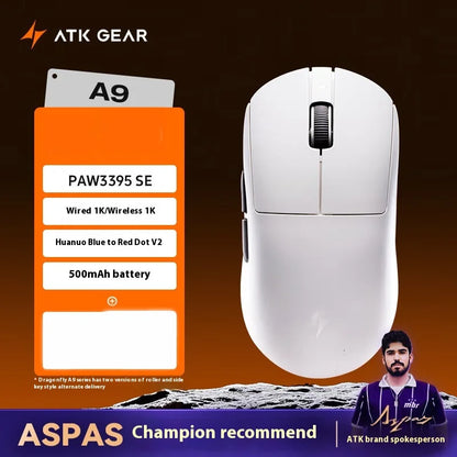 Mouse Gaming Wireless ATK A9 Plus A9/A9 SE/A9 Pro Tri-Mode 8K, Leggero, A9 Ultimate per E-sport e PC, Regalo Personalizzato