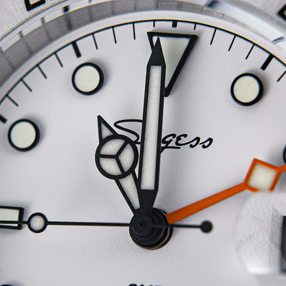 SEESTERN GMT Retro Watch for Men NH34 Automatic Movement Mechanical Wristwatches Sapphire Crystal Fine-tuning Pull Button S436