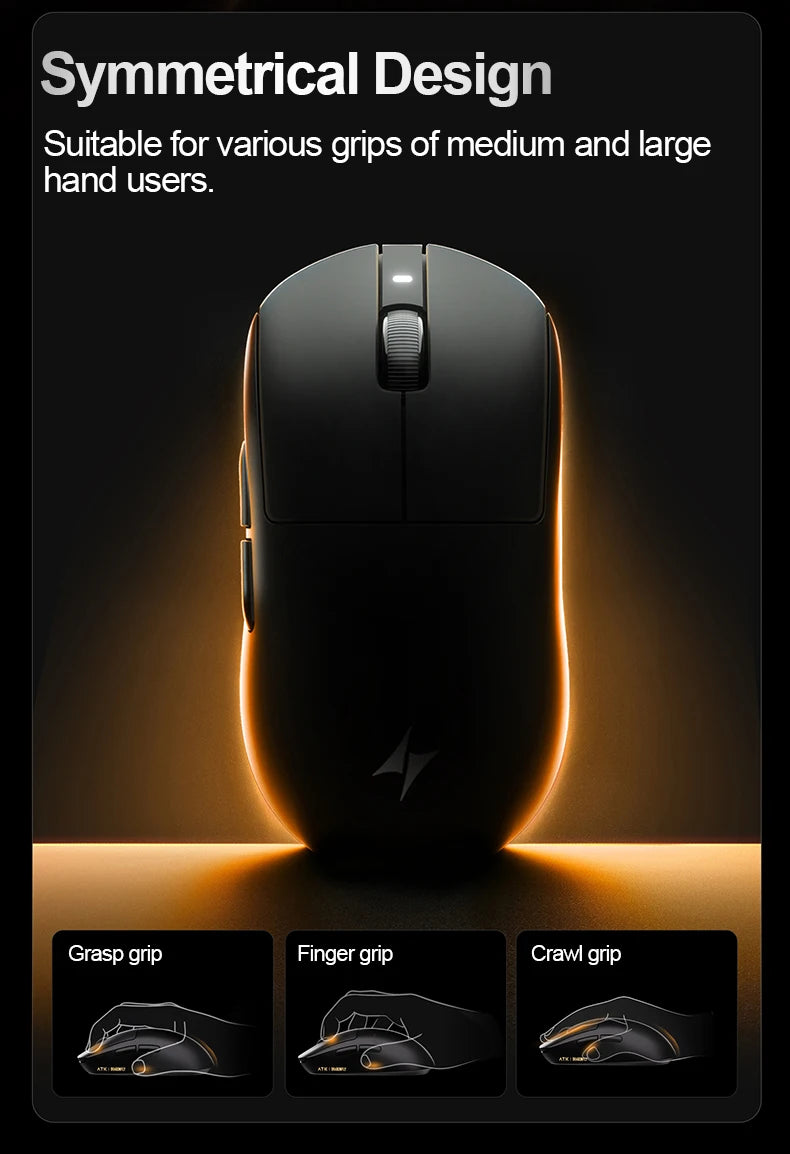 ATK Dragonfly A9 SE Plus Pro Max Ultra Wireless Gaming Mouse NearLink Ultra-lightweight Tri-mode Dual 8K Ergonomic E-sports Mice