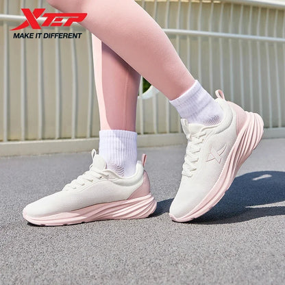 Xtep Women's Running Shoes 2025 Summer New Durability Lightweight Casual Shock-absorbing Breathable Mesh Sneakers 875418110054