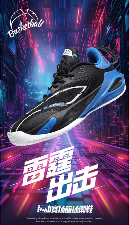 Men's Basketball Shoes Breathable Cushioning Non-Slip Wearable Runing Shoes Gym Training Athletic Basketball Sneakers for Men