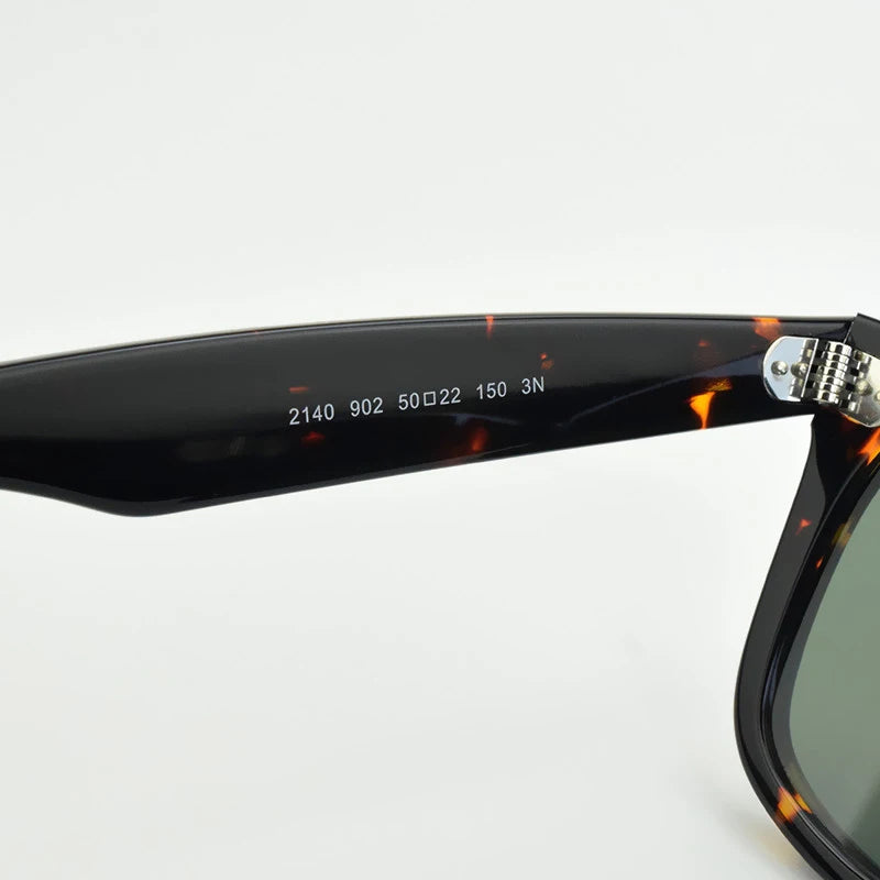 Klassiske solbriller med glaslinser Acetat-solbriller til mænd Y-2140 Design med dobbelt nitte Elegante firkantede UV-solbriller til kvinder