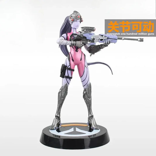 Overwatch De Pioneer Black Lily ručno izrađen Blizzard kip za igru, dekorativni model za izlaganje, podesiv i pomičan