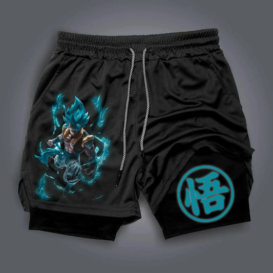 Dragon Ball Peripheral Printed Double Shorts Majin Buu GOKU American Sports Comfortable Summer Men's Loose Breathable Pants