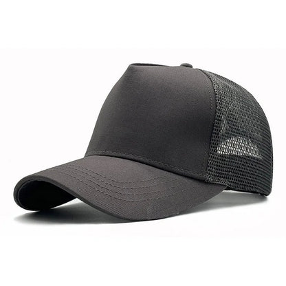 Unisex Quick Dry Big Head Mesh Baseball Cap Adjustable plus Size Summer Snapback Hat Comfortable Breathable 56-65cm
