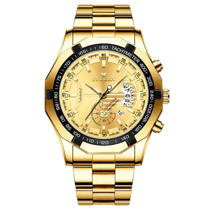 Men’s wristwatch, military, casual or sporty style, quartz, from a prestigious brand, made entirely of steel, water-resistant