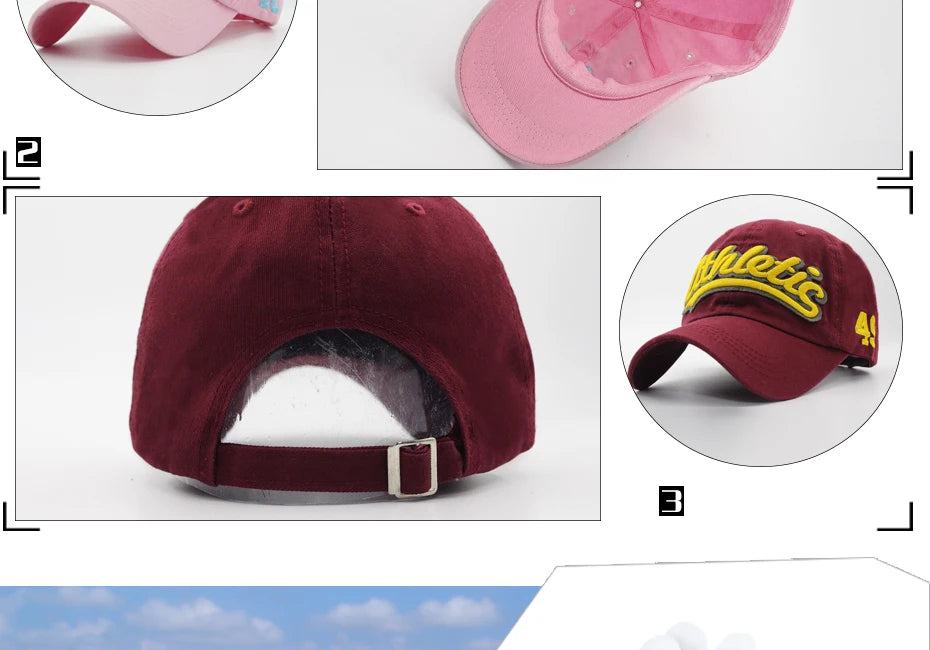 Big Letter Embroidery Baseball Cap Men Summer Casual Women Fashion Snapback Cotton Caps Visor Hip Hop Hat Autumn Adjustable