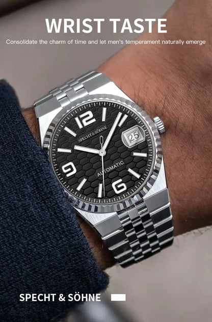 Specht & Söhne New Men's Watches Miyota 8215 Automatic Mechanical Wristwatches Stainless Steel Watch Men's Watch 37MM