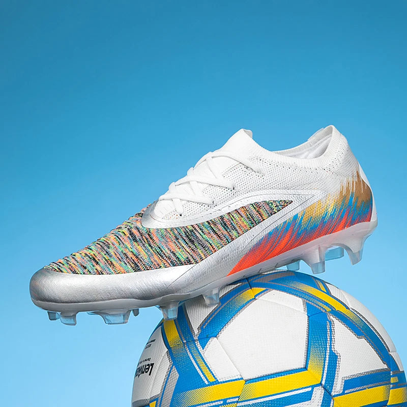 New Men's Football Boots Shoes Match Training Soccer Shoes Non-Slip Cleats Long Spikes FG Ultralight Outdoor Sneakers Drop Shipping