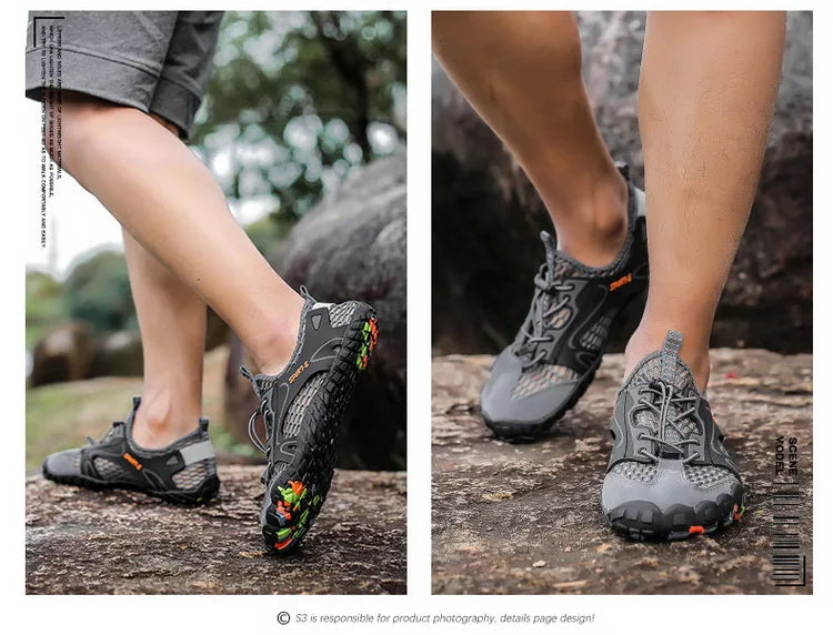 Men Wading Shoes Barefoot Beach Shoes Non-Slip And Wear-Resistant Swimming Upstream Shoes Women Outdoor Water Sports Shoes