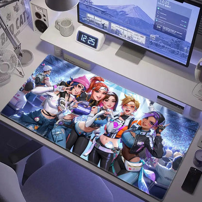 Sexy anime-meisjes gaming-muismat HYBXAXC voor laptop en kantoor, zachte rubberen tafelmat XXL, grote computer Overwatch-game toetsenbordmat