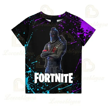 T-shirt Battle Royale Fortnite Victory per bambini, top per bambine e bambini, abbigliamento Harajuku, magliette 3D per bambini, 2025 NUOVO DESIGN