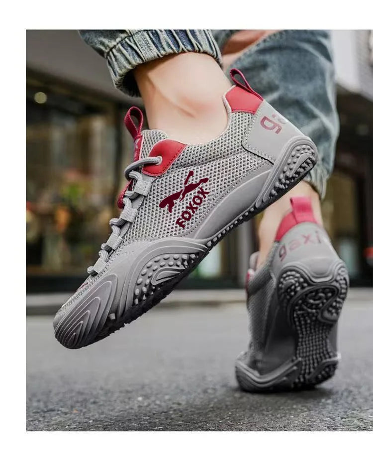 Zapatillas de running para hombre transpirables con parte superior de malla ligera, suela suave y cómoda, calzado deportivo casual de verano a la moda