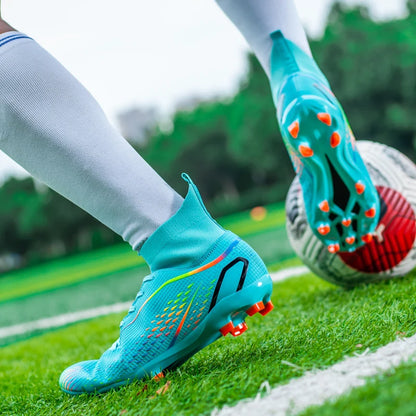 Men’s Outdoor Football Boots Professional Training Soccer Shoes Soccer Cleats Turf Futsal Match Grass Unisex Non-Slip Breathable