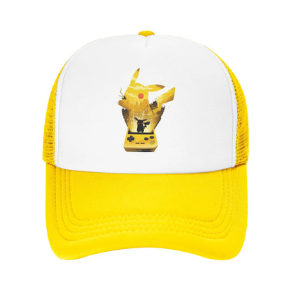 Pokemon Trucker Hats Adult Hip-Hop  Hats Trucker Hat Trucker Cap Adjustable Polyester Mesh Baseball Caps Summer