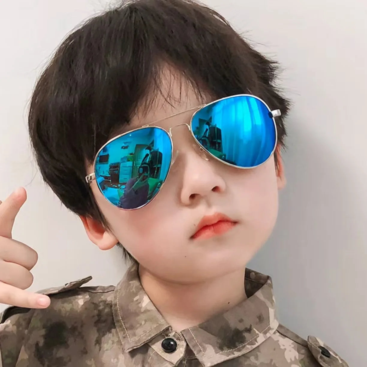 Classic Pilot Children Sunglasses UV400 Metal Vintage Driving Sun Glasses Outdoor Cute Girl Boy Fashion Summer UV Kids Eyewear