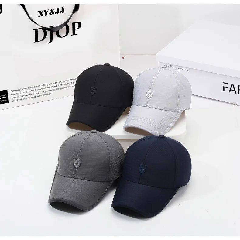Frühjahr/Sommer – Neue Baseballkappe aus Netzgewebe – Outdoor-Sportkappe – Atmungsaktiv – Sonnenschutzkappe – Schlichte Freizeitkappe für Herren und Damen