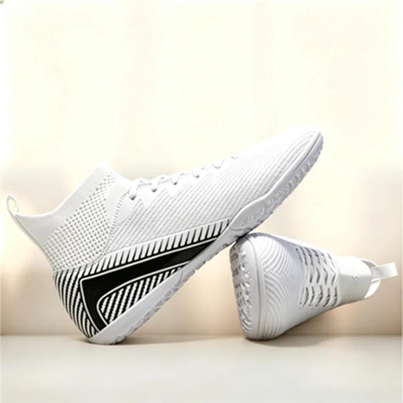 Chaussures de football TF polyvalentes pour adultes, en PU et maille, crampons en caoutchouc renforcés, antidérapantes, résistantes à l'usure, pour entraînement et usage quotidien en extérieur sur gazon synthétique