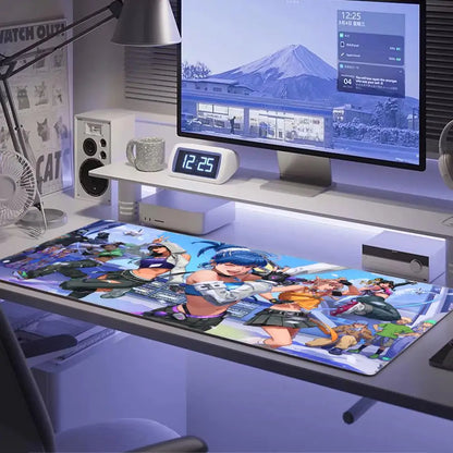 Sexy anime-meisjes gaming-muismat HYBXAXC voor laptop en kantoor, zachte rubberen tafelmat XXL, grote computer Overwatch-game toetsenbordmat
