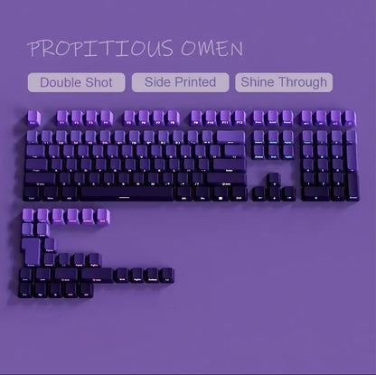 Nuevas teclas para teclado mecánico gaming 60/64/84/98/108 con interruptores MX, 135 teclas OEM PBT con grabado lateral y color degradado rojo y negro