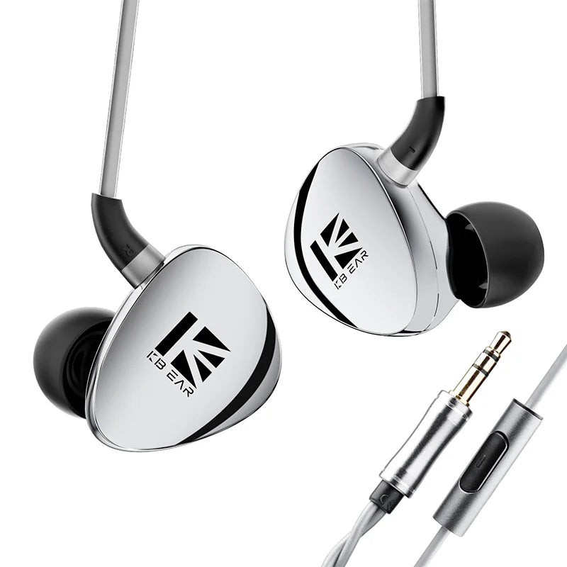 KBEAR TB01 Chrono IEMS – Écouteurs intra-auriculaires filaires avec basses profondes, casque de jeu pour le streaming en direct, boîtier entièrement métallique en alliage de zinc