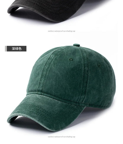 Men Women 53-56cm 56-59cm 60-63cm Vintage Unstructured Baseball Cap Washed Cotton Adjustable Cap for Big/ Small Head and Kids