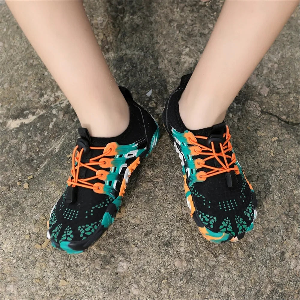 New 12 Colors Water Shoes Kids Summer Beach Five Fingers Barefoot Swimming Aqua Shoes Quick Dry Seaside River Children Sneakers