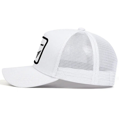 Unisex X-baseballpet met geborduurde lachende gezichtjes en tanden – Lente/zomer – Outdoor-zonnehoed – Verstelbare casual truckerpetten