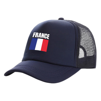 Cappelli trucker Francia alla moda, cappelli Francia cool, cappellino da baseball estivo da outdoor con rete parasole