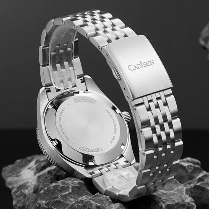 NEW 2025 CADISEN Men's Watches Mechanical Wristwatch For Men Automatic Watch Japan 8215 Ceramic Bezel 10Bar Waterproof Clock