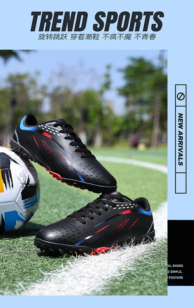 Professional Turf Soccer Shoes Men Cleats Non-Slip Training Football Shoes Boys Artificial Grass Breathable Athletic Soccer Shoes