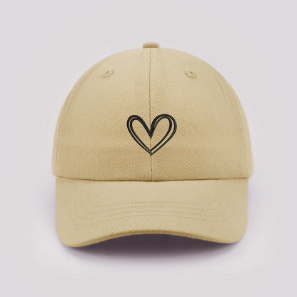 Cartoon heart-shaped Baby Baseball Cap Cute Solid Color Toddler Sun Hat with Ears Summer Adjustable Kids Boy Girl Peaked Cap ﻿