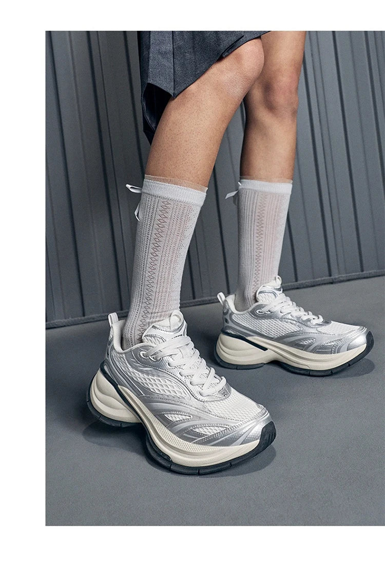 Xtep Basque 3 Sneakers Women Lightweight Wear-Resistant Trendy Durability Thick Sole Casual Sports Female Shoes 874218320006
