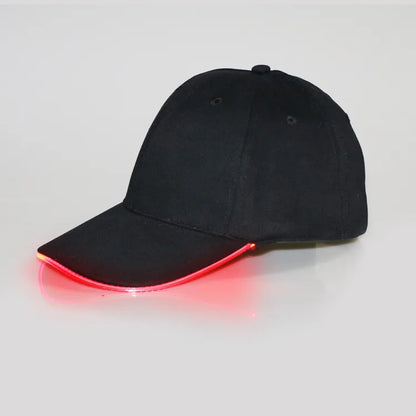 Șapcă cu LED-uri din fibră optică, cu 7 culori luminoase, șapcă de baseball EDC strălucitoare, încărcare USB, șapcă luminoasă, șapcă LED de performanță