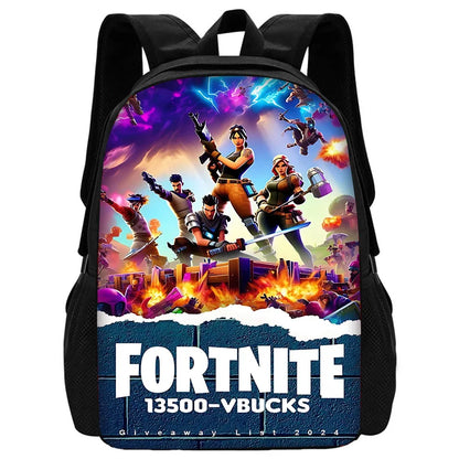Trendiger Gaming-Schulrucksack für Kinder mit Lunchbags, Design-F-FortniteS Federmäppchen, Schultaschen für Jungen und Mädchen, ideales Geschenk