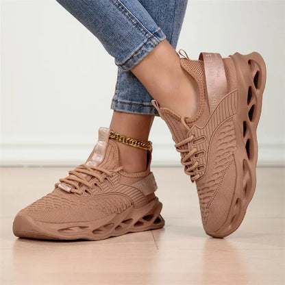 Rosa fritidssneakers för damer och herrar Blade-skor storlek 46 Lätta, andningsbara löparskor för herrar Sportiga sneakers i mesh