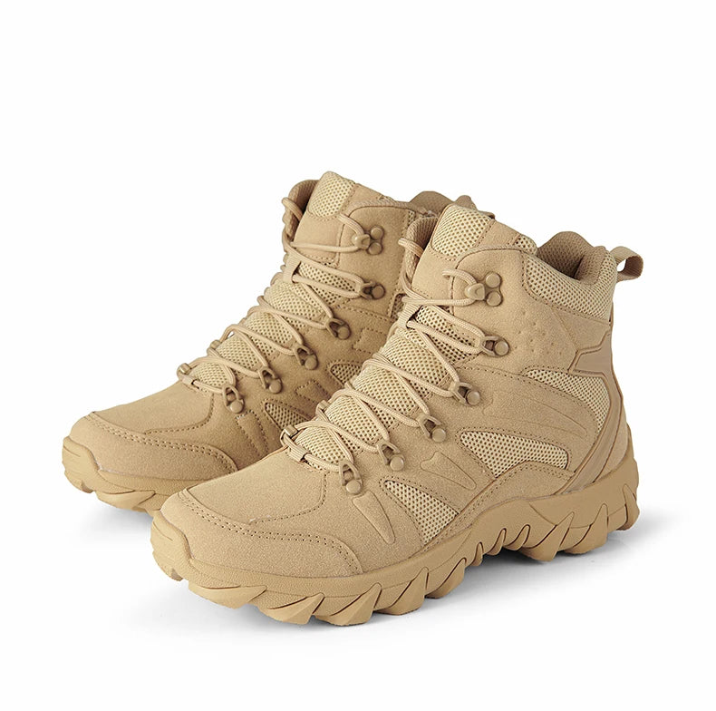 Stivali tattici da combattimento migliorati da uomo per outdoor e campeggio, antiusura, a risposta rapida, scarpe da trekking, pesca e caccia, sneakers da uomo