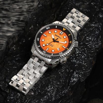BERNY Diver Automatic Watches Men's Luxury Sapphire 316L Stainless Steel Mechanical Watch 42MM 200M Waterproof Diving Men's Watch