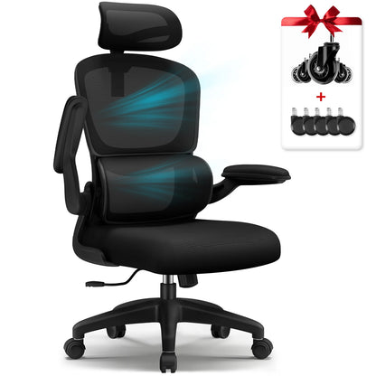 Daccormax office chair ergonomic, Desk chair, 150kg capacity, adjustable headrest and armrests, Computer chair with lumbar support