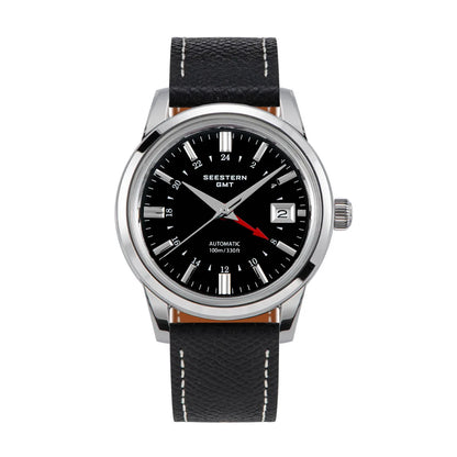 SEESTERN Men's Automatic Mechanical Wristwatch NH34 GMT Movement 10bar Waterproof Domed Sapphire Crystal Watch Limited S446 New