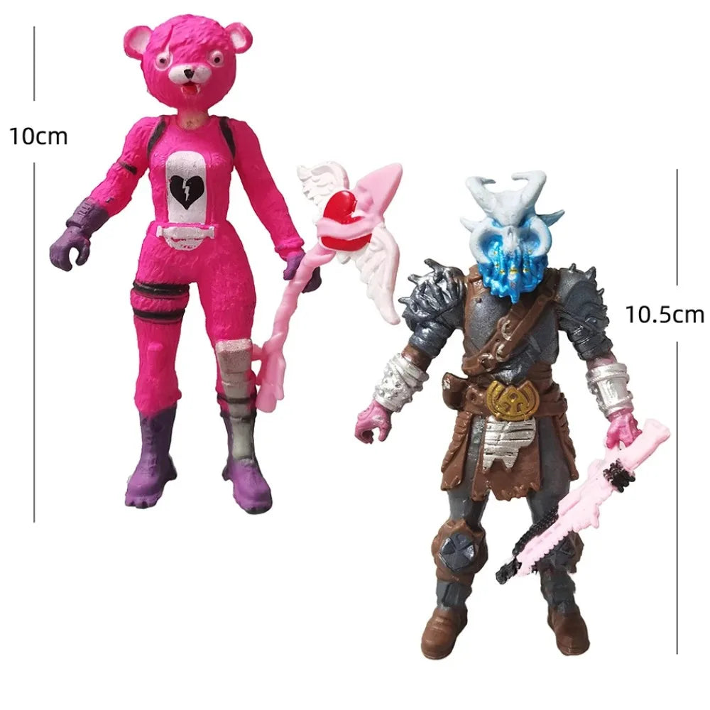 Set da 8 pezzi 10cm Fortnite Giocattoli Action Figure Modello Game Battle Royale Bambola Giocattolo Cool per Bambini e Ragazzi Regalo Divertente per Compleanno e Natale