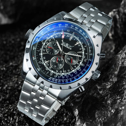 JARAGAR 212 Mechanische Automatikuhr für Herren, Business-Mode, Luxus, Wochenkalender, Herrenuhr, Premium-Geschenk, Reloj Hombre
