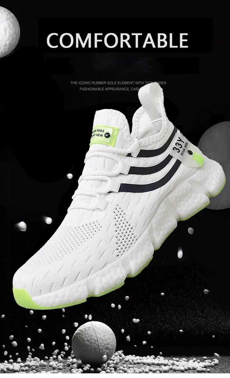Modne, oddychające, codzienne męskie buty sportowe na wiosnę i jesień – Tenis Masculino, Zapatillas Hombre, modne buty do biegania