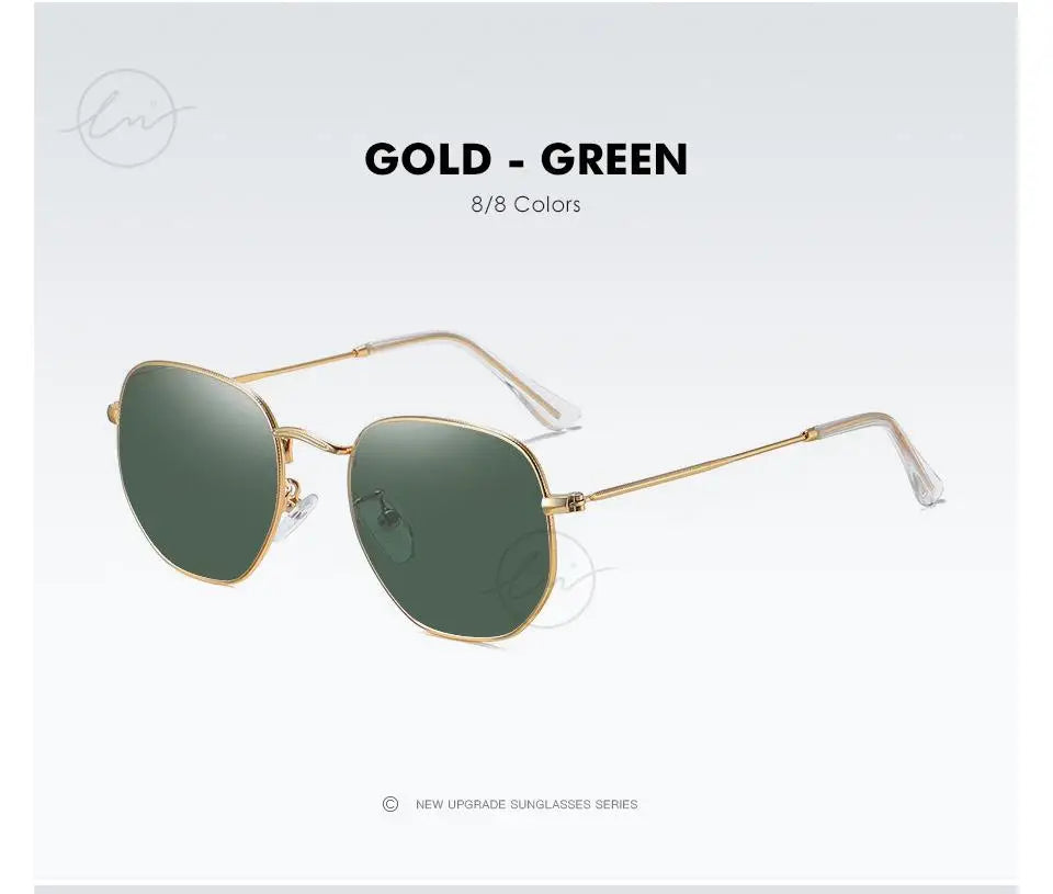 LM Kvinder Hexagon Solbriller Mænd Retro Polariserede Kørselsbelagte Spejlbriller UV400 Briller gafas de sol