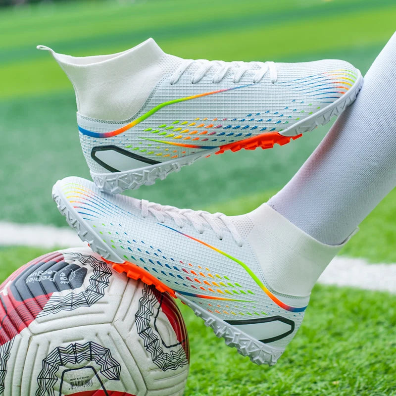 Men’s Outdoor Football Boots Professional Training Soccer Shoes Soccer Cleats Turf Futsal Match Grass Unisex Non-Slip Breathable